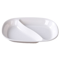 Assiettes en mélamine durables à compartiments pour snacks, vinaigre, raviolis, wontons, frites, repas et crevettes, pour restaurants
