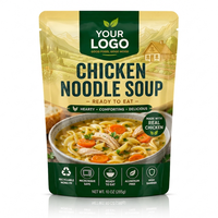 Poulet Teriyaki et riz en sachet réutilisable PP, repas prêt à consommer, emballage alimentaire de haute qualité, durable, compatible micro-ondes