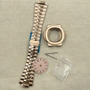 NH35 Case Rose Gold 42mm Pulsera de acero Set completo Montaje de reloj Dial Nau/Tilus Case - Product Image 5
