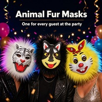 Masques d'animaux en EVA en gros : Loup, Tigre, Lion, Singe – Accessoires de fête sur le thème de la nature pour Halloween et le Carnaval