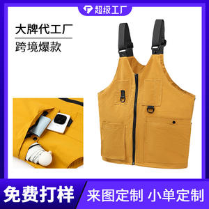 เสื้อกีฬากลางแจ้งสำหรับผู้ชายกันน้ำไนลอนหลายกระเป๋าเดินป่าชุดทำงานลำลองสีเหลืองสีเขียวมะกอกสีกรมท่าสีดำ - Product Image 2