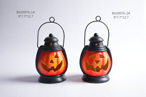 Ornamen lentera labu keramik Halloween, tempat lilin labu ARCA meja LED dengan lampu LED untuk dekorasi rumah - Product Image 2