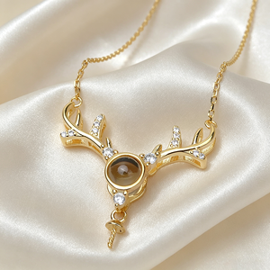 S925 verzilverde gewei parel hanger ketting lege bezel setting geschikt voor 7mm+ ronde rijst kralen handgemaakte sieraden kerstcadeau - Product Image 1