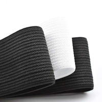 10mm-70mm Blanc Noir Couleur Polyester Ceinture Élastique En Gros Personnalisé Tricoté Bandes Élastiques pour Vêtement