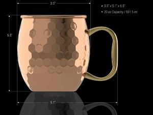 Taza de mula de Moscú brillante negra de cobre de alta calidad para utensilios de cocina decoración de boda y accesorios de Bar al por mayor precio minorista - Product Image 4