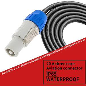 Cabo de Alimentação PowerCon Macho Profissional para Iluminação de Palco e Áudio, 16AWG 1,5mm, 14AWG 2,5mm, 3 Pinos, Cabo de Extensão AC - Product Image 2