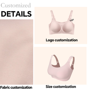 プラスサイズシームレスケアブラソフトサポート快適フルカバーワイドストラップ大型カップ薄手ゼリーソリッドホームリラクゼーション - Product Image 3