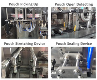 Équipement horizontal automatique d'emballage alimentaire de machine à emballer de poche de Doypack pour le cachetage en plastique d'aluminium et de sac en métal