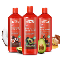 UUKKG Gel Douche Corps au Beurre de Coco et Karité, Nourrissant et Rafraîchissant, Nettoyage Doux, Gel Douche au Collagène, Meilleures Ventes