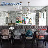 Luxe Top Qualité Vintage Teinté Argent Miroir Classique Décoratif Antique Miroir Mur Feuille De Verre