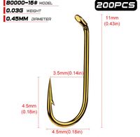 200 teile/beutel High Carbon Steel Gold Fliegen fischer haken Fliegen binde haken Streamer Aberdeen Long Shank Hook zum Angeln