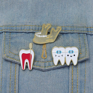 Cute Cartoon Tooth Esmalte Pins Crown Sobremesa Avocado <span class=keywords><strong>Unicorn</strong></span> <span class=keywords><strong>Brooch</strong></span> Lapel Badge Gift para Crianças Amigos Jóias - Product Image 1