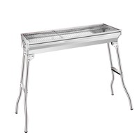 Grill portable pliable en acier inoxydable pour barbecue au charbon de bois, idéal pour le camping, la plage et la randonnée - Vente en gros