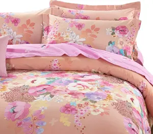 China supply 100 polyester woven fabric disperse bed sheet printed hometextile polyester fabric for making bed sheets