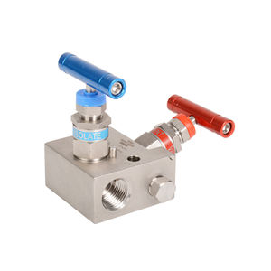 2-клапанные коллекторы из нержавеющей стали для воды, включая ручной блок и спускной клапан - Product Image 5