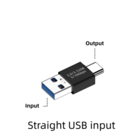 Adaptateur USB-C OTG coudé à 90/180 degrés, convertisseur USB-C vers USB mâle en forme de U, sortie CC 3.0 pour ordinateurs portables et téléphones LED