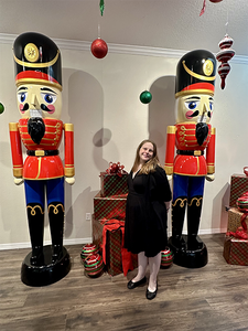 Fiberglas Riesen Nussknacker Skulptur Figuren Navidad Dekor Outdoor Riesen Lebensgröße Weihnachten Nussknacker Soldat Dekorationen - Product Image 2