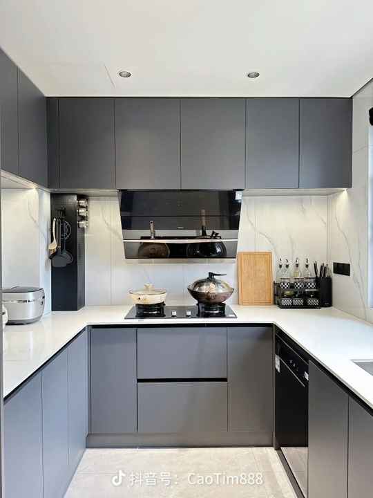 CBMmart Modern design Matte Grey Custom Kitchen Melamine Board