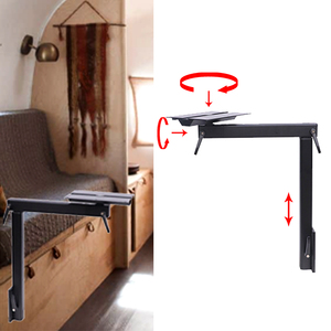 Pata de Mesa Plegable Vertical de Aleación de Aluminio HWHongRV, Estilo <span class=keywords><strong>Lagun</strong></span> con Doble Giro, Altura Ajustable para Accesorios de RV, Barco y Marina - Product Image 1