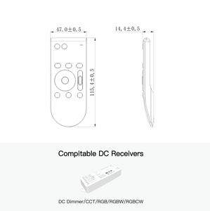 Intux 2.4GHz RF không dây <span class=keywords><strong>Led</strong></span> điều khiển dimmer điều khiển từ xa cho SMD5050 <span class=keywords><strong>RGB</strong></span> Strip cần thiết cho <span class=keywords><strong>RGB</strong></span> <span class=keywords><strong>LED</strong></span> chiếu sáng dự án - Product Image 3