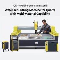 Machine à jet d'eau CNC 5 axes pour le marbre