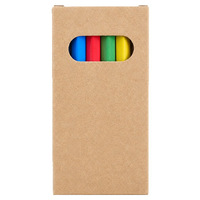 Ensemble de crayons de couleur courts et miniatures non solubles pour enfants, 6 couleurs, emballé dans une boîte en papier kraft, crayons en bois pour dessin et écriture, pour étudiants