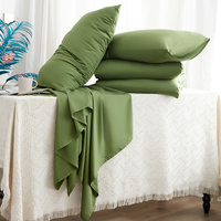 Ensemble de draps de lit king size modernes imprimés 100% bambou, drap-housse, housse de couette, 4 pièces