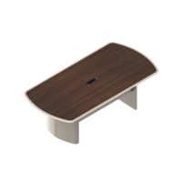 Table de conférence moderne minimaliste couleur noyer massif pour 6 à 14 personnes, vente chaude