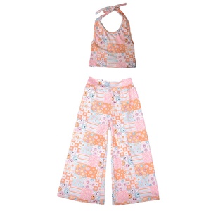 Conjunto de Pantalones y Top con Tirantes Ajustables para Niños Pequeños, Diseño de Color Sólido, Ropa Cómoda para Bebés, Sudadera de Nailon/Algodón para Otoño - Product Image 2