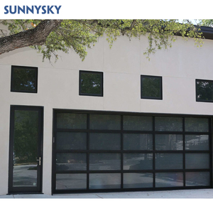 Sunnysky hiện đại tự động khu dân cư cắt cửa nhà để xe hợp kim nhôm tuôn ra cổng với bề mặt hoàn thiện cho biệt thự - Product Image 5