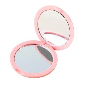 Vente en gros Mini miroir carré compact pliable portable Miroir de maquillage de poche beauté OEM OEM avec logo personnalisé pour voyage
