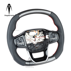 พวงมาลัยหนังคาร์บอนไฟเบอร์สำหรับ Ford Transit Tourneo C-MAX KUGA ST V348 Mk8 2018 2019 2023 <span class=keywords><strong>2021</strong></span> 2022 - Product Image 6