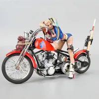 Figurine d'action originale Harley Quinn à l'échelle 1/10, modèle de moto en PVC, Suicide Squad, modèle de collection pour adultes, jouet