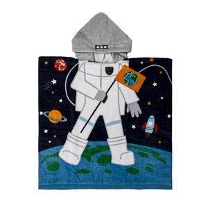 Toalla con Capucha para Niños, Poncho de Algodón para Cambiarse en la Playa, Toalla de Baño Infantil con Estampado de Dibujos Animados, Personalizable OEM - Product Image 5