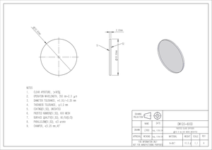Difusor de Vidrio Esmerilado DW120-600D, N-BK7, Diámetro 50.8 mm, Doble Cara, Grano 600, Sin Recubrimiento - Product Image 4