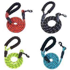 Yansıtıcı örgü yuvarlak naylon halat köpek çekiş halat dayanıklı örgülü tırmanma halat köpek kurşun evcil hayvan tasması - Product Image 3