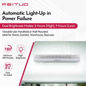 Barre lumineuse LED compacte à double luminosité pour signalisation d'<span class=keywords><strong>urgence</strong></span> <span class=keywords><strong>en</strong></span> cas <span class=keywords><strong>de</strong></span> panne <span class=keywords><strong>de</strong></span> courant, alimentée par batterie 4V 4Ah, idéale pour couloir - Product Image 2