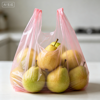 Sacs en plastique personnalisés en gros pour restaurants, sacs en plastique pour emporter, sacs en plastique type T-shirt avec logo, sacs en plastique de remerciement