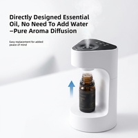 Diffuseur d'huiles essentielles sans eau pour voiture et bureau, bouteille d'huile directe 10 ml, double alimentation USB-C, base 70 mm, vente en gros usine