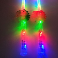 Nouveau bâton lumineux LED dinosaure de haute qualité avec son et paillettes pour enfants, jouet de fête électronique lumineux à LED ; Vente chaude