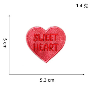 Amour coeur Couple broderie fer sur <span class=keywords><strong>patch</strong></span> HUG ME XOXO BE MINE KISS ME patchs - Product Image 3