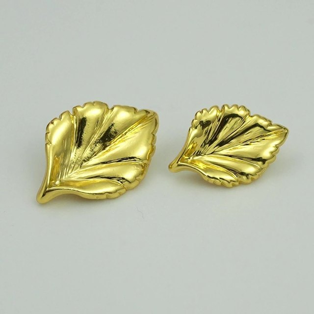 Leaf-Shaped Alloy Buttons for Coats Cardigans Dresses