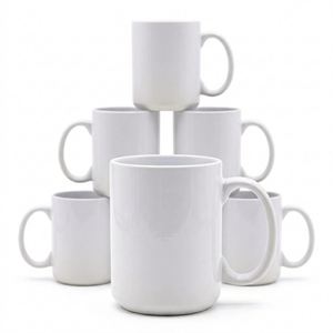 Meilleure Vente Grande Tasse à Café en Céramique Blanche de 15 oz Style Nordique Prix Usine Logo Personnalisé Sublimation Tasse à Thé au Lait Micro-ondes - Product Image 1