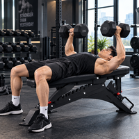 Équipement de fitness à usage commercial, banc de musculation pliable, portable et réglable, pour la maison ou la salle de sport, avec logo personnalisé et conception sécurisée.