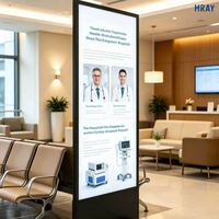 Pantalla LCD para Interiores HRAY de 75 Pulgadas, Bajo Consumo, 260 Nits de Brillo, Multi Resolución, para Uso en Marketing en Vestíbulos de Hoteles, Servicio OEM/ODM
