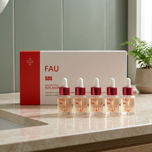 FAU SOS แอมพูล ลิควิด 10% โพรโพลิส 66.5% สารสกัดใบบัวบก ไม่ก่อให้เกิดสิว ช่วยเสริมสร้างเกราะป้องกันผิว บำรุงจุดด่างดำ 10 มล. สำหรับผิวหน้า - Product Image 2