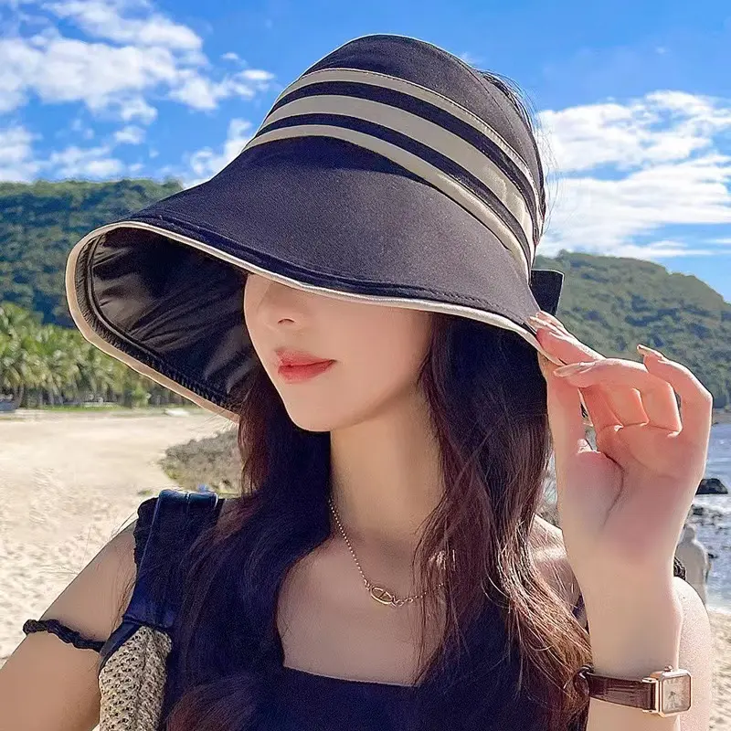 Bán Hot Sun hat có thể gập lại hat thích hợp cho cưỡi ngoài trời dù để che nắng ngư dân Hat Unisex cap cho cô gái