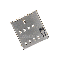 WECONN WL-SIM156-013 Connecteur de carte MICRO SIM 8 broches + 2 H=1.60mm Push-Push avec interrupteur de détection, certifié RoHS/REACH