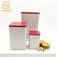Boîte de rangement carrée personnalisée en gros pour biscuits et gâteaux, plusieurs tailles, pour snacks, aliments secs, emballage cadeau de fêtes