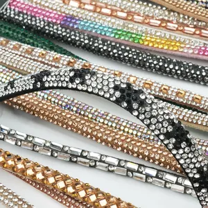 Hot-fix DIY Resin Glass Rhinestone Trimming Rhinestone Shoes Strip For Cloth Decorative Accessories